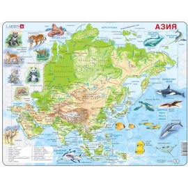 Пазл Животные Азии, русский, 63 детали